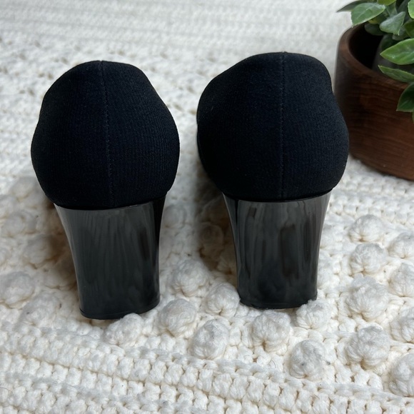 ETIENNE AIGNER Vintage Women’s Dreamer Heel Pumps Black Leather 7 - Picture 8 of 13